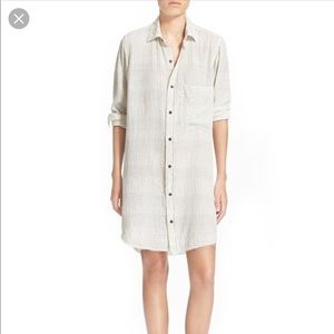 Current/Elliott The Untwisted Gauze Shirt Dress